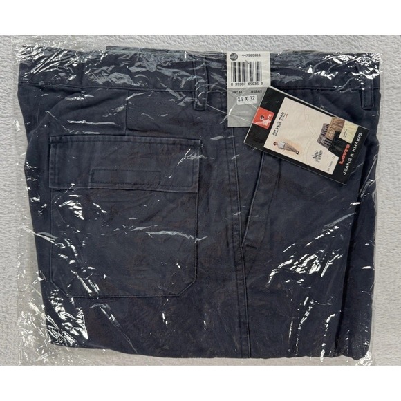 Levi's Other - Vintage Levis SilverTab Cargo Pants Mens 34x32 Navy Blue NOS Deadstock Bagged
